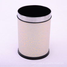 Iluminação design de grãos PU coberto Open Top Lixeira (A12-1903J)